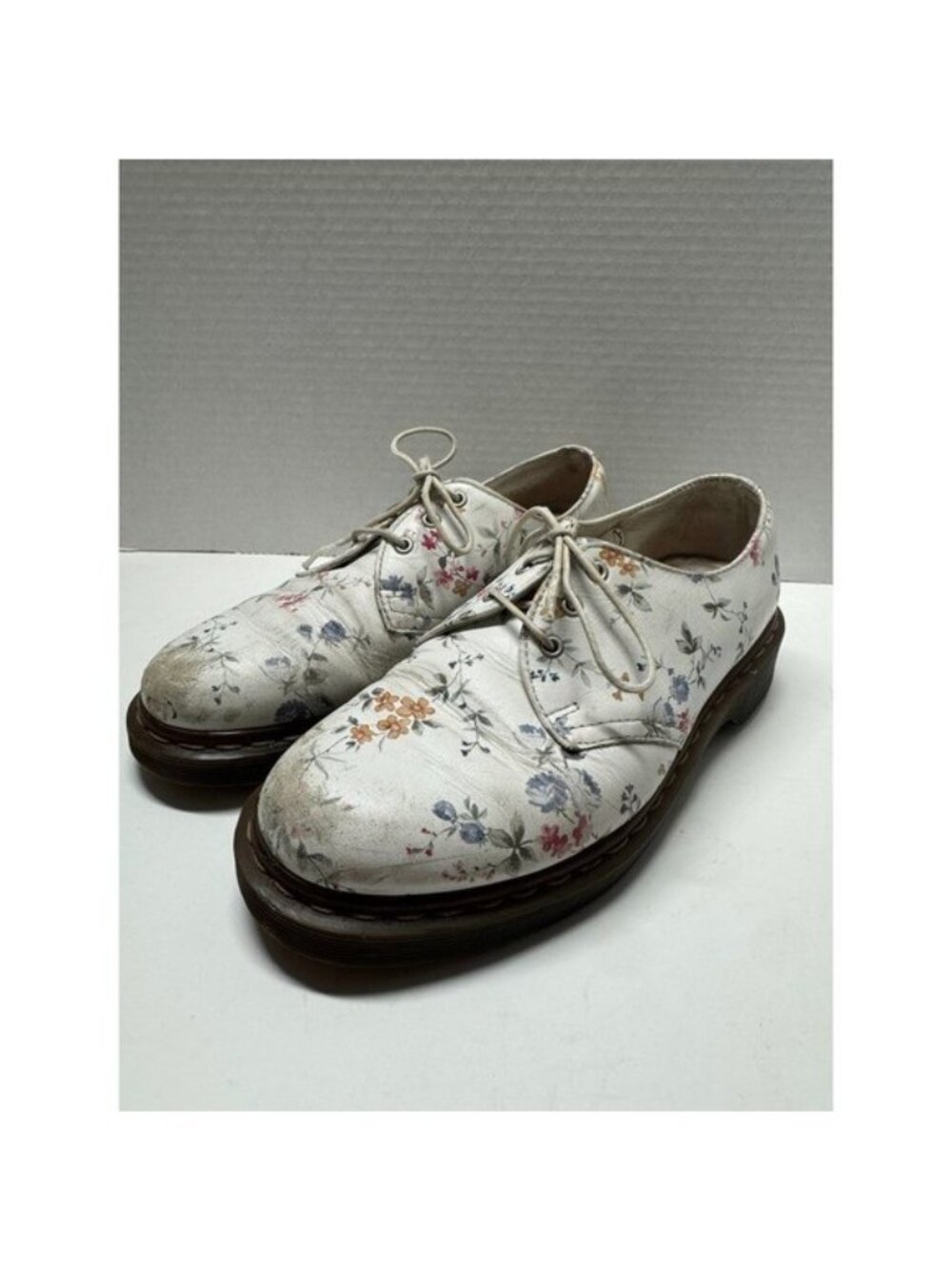 Dr. Martens 1461 Floral Leather 3-Eye Oxford Shoes White Multi 10084 UK 5 US 6